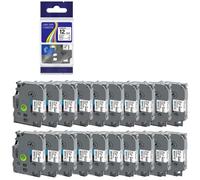 AXRMLVRD Rubans d'étiquettes 30 pièces 231 Multicolores 12mm TZ Ruban d'étiquettes Blanc 231 131 431 531 631 731 Compatible avec Le Fabricant d'étiquettes PT H110(Black on White)