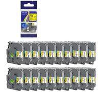 AXRMLVRD Rubans d'étiquettes 30 pièces 231 Multicolores 12mm TZ Ruban d'étiquettes Blanc 231 131 431 531 631 731 Compatible avec Le Fabricant d'étiquettes PT H110(Black on Yellow)