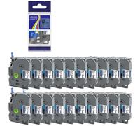 AXRMLVRD Rubans d'étiquettes 30 pièces 231 Multicolores 12mm TZ Ruban d'étiquettes Blanc 231 131 431 531 631 731 Compatible avec Le Fabricant d'étiquettes PT H110(Black on Blue)