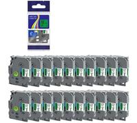 AXRMLVRD Rubans d'étiquettes 30 pièces 231 Multicolores 12mm TZ Ruban d'étiquettes Blanc 231 131 431 531 631 731 Compatible avec Le Fabricant d'étiquettes PT H110(Black on Green)
