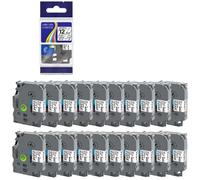 AXRMLVRD Rubans d'étiquettes 30 pièces 231 Multicolores 12mm TZ Ruban d'étiquettes Blanc 231 131 431 531 631 731 Compatible avec Le Fabricant d'étiquettes PT H110(Black on Clear)