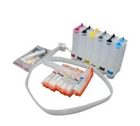 AXRMLVRD Système CISS LA PGI-170 CLI-171 PG170, Compatible avec MG7710 MG6810 MG5710 TS5010 TS6010 TS8010 TS9010, imprimante avec Puce Arc(6C PK BK C M Y GY)