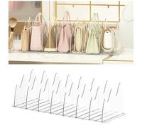 Axroad Mall Lot de 8 séparateurs d'étagère réglables et amovibles pour sac à main, sac à main, livres, transparents (transparents)