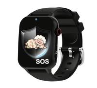 Axrrl Montre Intelligente pour Personnes Âgées Atteintes D'alzheimer Ou D'autisme avec Détection des Chutes, Appel SOS Et Alarme De Chute, Dispositif D'alerte pour Seniors,Noir,1.9 * 1.6 inch