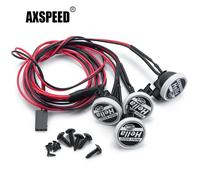 AXSPEED 2/4 pièces, éclairage LED avec couvercle en plastique rond pour TRX-4 Axial SCX10 Tamiya CC01 D90 TF2, pièces de mise à niveau pour voiture RC Crawler 1:10 4 Lights
