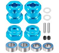 AXspeed Kit de conversion d'adaptateur de roue hexagonale en aluminium 12 mm compatible avec Tamiya 58346 Grasshopper RC Car 1/10