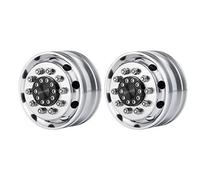 AXspeed Lot de 2 Jantes Avant en métal pour remorque 1/14 RC Tamiya Tracteur Escalade
