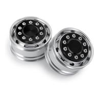 AXspeed Lot de 2 moyeux hexagonaux de roue avant en métal pour tracteur Tamiya 1/14" - Noir