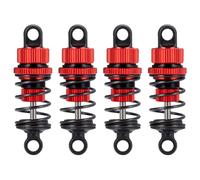AXspeed Lot de 4 amortisseurs avant et arrière en aluminium compatibles avec Tamiya M03 M04 M05 M06 1:10 RC Cars (rouge, 52 mm)