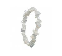 Axstore Market Bracelet Pierre Naturelle Pierre DE Lune Qualité Naturelle Extra sur élastique - Unisexe - Lithothérapie - Couleur Blanc