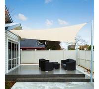 AXT SHADE Voile d'ombrage Imperméable Rectangulaire 2,5x4m Toile Ombrage UV Protection pour Terrasse Jardin Extérieur-Crème