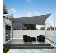 AXT SHADE Voile d'ombrage Imperméable Rectangulaire 2x4m Toile Ombrage UV Protection pour Terrasse Jardin Extérieur-Gris Anthracite