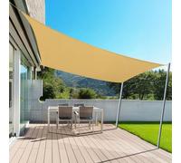 AXT SHADE Voile d'ombrage Imperméable Rectangulaire 3x4m Toile Ombrage UV Protection pour Terrasse Extérieur Jardin -Sable