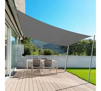 AXT SHADE Voile d'ombrage Imperméable Rectangulaire 3x4m Toile Ombrage UV Protection pour Terrasse Extérieur Jardin -Gris Anthracite