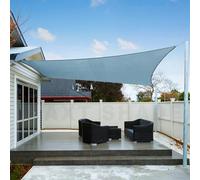 AXT SHADE Voile d'ombrage Imperméable Rectangulaire 3x4m Toile Ombrage UV Protection pour Terrasse Jardin Extérieur-Gris Bleu