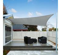 AXT SHADE Voile d'ombrage Imperméable Rectangulaire 3x4m Toile Ombrage UV Protection pour Terrasse Jardin Extérieur-Gris Clair