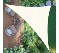 AXT SHADE Voile d'ombrage Imperméable Triangulaire 3x3x4,25m Toile Ombrage UV Protection pour Terrasse Extérieur Jardin -Crème