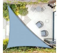 AXT SHADE Voile d'ombrage Imperméable Triangulaire 3x3x4,25m Toile Ombrage UV Protection pour Terrasse Jardin Extérieur-Gris Bleu