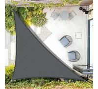 AXT SHADE Voile d'ombrage Imperméable Triangulaire 3x3x4,25m Toile Ombrage UV Protection pour Terrasse Jardin Extérieur-Gris Anthracite