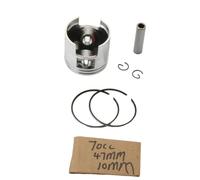 AXTAZS Compatible avec Aprilia pour Custom 50 1999 2000 2001 2002 2003 2004 Kit De Pistons pour Moto Pièces De Moteur, Ensemble De Pistons, Accessoires De Moto kit de Piston de Cylindre(70cc 47mm)