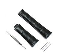 AXTGBHL Accessoires de montre de bracelet en cuir Fit for Rolex Fit for Daytona Fit for Yacht Black Fit for Water Ghost Explorer bracelet en cuir 20mm hommes et femmes bracelet de montre(Schwarz,With