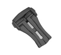 AXTGBHL Boucle pliante adaptée for la boucle en acier inoxydable Omega, en cuir/élastique, fermoir de déploiement en métal 16mm 18mm 20mm, accessoires outils(Black,18MM_NO LOGO)