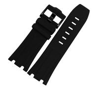 AXTGBHL Bracelet de Montre en Caoutchouc et Silicone, 28mm, Noir, adapté for Audemars, Piguet AP 26165IO 15703ST(Black Black Clasp)