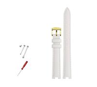 AXTGBHL Bracelet de montre en cuir for femmes, 14x5mm, 16x10mm, 12x5mm, adapté for Gucci GC YA141401 YA141505, Bracelet de montre cranté, chaîne de montre(White gold,12x4mm)