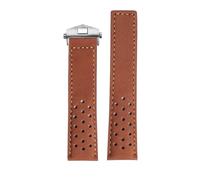 AXTGBHL Bracelet de Montre en Cuir Noir, 22mm, adapté for Tag Heuer, série Carrera Porsche, co-marqué, Marron(B-Brown-Silver)