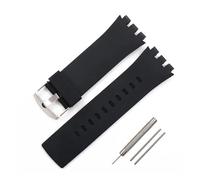 AXTGBHL Bracelet en silicone avec boucle ardillon for homme, 24mm, accessoires de montre adaptés for Swatch touch SURB100 SURW102 SURB101, étanche(Schwarz)