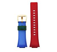 AXTGBHL Convient for Casio Fit For G-SHOCK GA110 GM110 GM-110GB bracelet de montre en Silicone petit canon en acier rouge bleu couleur bloquant le bracelet de montre en résine Orange