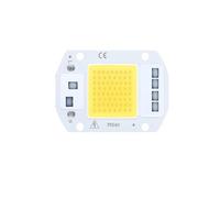 AXTGBHL Lot de 10 puces COB LED 220V 50W 30W 20W 10W, IC Intelligent for Ampoule LED, Puce COB, projecteur, Bricolage, Blanc Froid(Cold White 220V,50W)