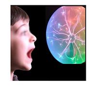 AXTMR Boule de Plasma Bleue + Verte Tactile et activée par la Voix, Lampe à Plasma Tricolore Qui Peut Purifier l'air, pour Les Kits éducatifs de Sciences,Tricolor10.5in,Voice