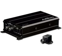 AXTON A1250 Amplificateur numérique mono ultra compact pour voitures et camping-cars, mini amplificateur de basses 1 canal avec entrée haut niveau, amplificateur de classe D, 2 ohms stables, 1 x 150 W