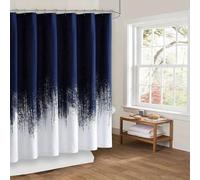 AXUWUH Rideau de Douche ombré, dégradé Bleu Marine, Motif Bleu Marine et Gris, Lavable en Machine, 90x150cm