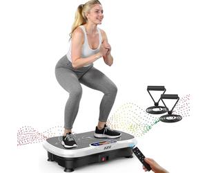 AXV Plaque vibrante de remise en forme - Machine d'exercice vibrante pour tout le corps - Planche à secouer - Pour la perte de poids - Brûleur de graisse - Pour salle de sport, maison, bureau