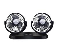 AxVentilateur de tableau de bord de voiture, alimenté par USB, flux d'air silencieux, aspiration de bureau, portable, 12 V, 24 V, van, SUV, camionnette, cabine, intérieur