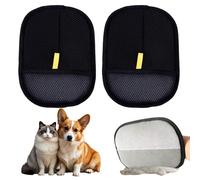 AXVRAV Lot De 2 Gants Magnétiques en Fourrure, Double Face, sans Doigts, Réutilisables, pour Un Entretien Optimal De La Fourrure, pour Un Pelage Lisse Et Sain, Idéal pour Les Canapés Et Les Vêtements