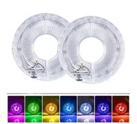 AXVRAV Lot de 2 lumières LED pour moyeu de roue - Rechargeable par USB - Étanche - Pour enfants - 7 couleurs - 18 modes - Induction intelligente - Protection IP65