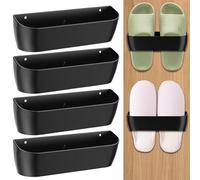 AXVRAV Lot de 4 porte-chaussures muraux pour camping-car, avec autocollant et perçage, sans perçage, organisateur de chaussures pour camping-car, camping, salle de bain, salon