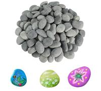 AXVRAV Lot de 50 pierres décoratives naturelles - 1 à 3 cm - Pierres plates à peindre - Galets lisses - Pierres de rivière naturelles - Pour la décoration d'aquarium - Peinture colorée et décoration