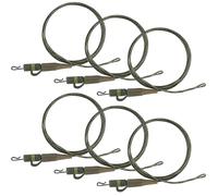 AXVRAV Lot de 6 accessoires de pêche à la carpe, 64 cm, bas de ligne Leadcore, clip de sécurité, montage des cheveux, carpe, hélicoptère, carpe, prêt à l'emploi, connecteur rotatif, accessoires de