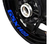AXWT Stickers pour Suzuki Gsx GSX1400 1400 Moto Autocollant Réfléchissant Pneu Étanche Logo Décoration Autocollant (Color : Blue)