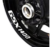 AXWT Stickers pour Suzuki Gsx GSX1400 1400 Moto Autocollant Réfléchissant Pneu Étanche Logo Décoration Autocollant (Color : White)