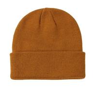 axy Bonnet d'hiver en tricot avec large bord pour garçons et filles de 1 à 6 ans, pour garçons et tout-petits, Orange/marron, taille unique