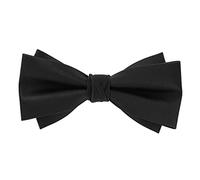 axy FLI4B Nœud papillon pour homme, déjà noué, réglable, couleur de mariage, Noir , taille unique