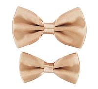 axy FLIP1 - Lot de 2 nœuds papillons assortis et réglables, pour père et fils beige beige