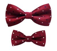 axy FLIP1 - Lot de 2 nœuds papillons assortis et réglables, pour père et fils rouge N°7