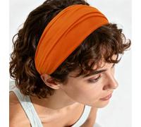 axy HB4 Bandeau de yoga, magnifique pour femme, accessoire de cheveux, pour le sport, orange, extra large