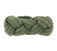 axy HBW7 Bandeau en tricot pour femme - Double tressé avec design torsadé - Bandeau d'hiver - Aspect tressé - Cache-oreilles - Bandeau tricoté - Chaud HBW7 (vert)